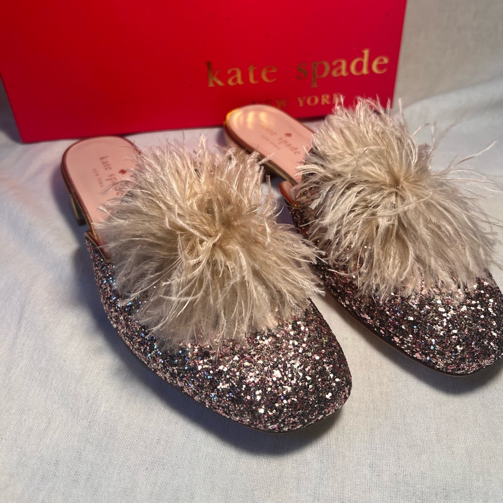 Kate Spade GALA Rose Gold/Multi Glitter Slip On